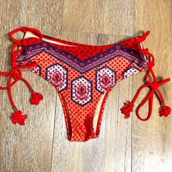 Mink pink medium BoHo print bikini bottoms/medium - Picture 8 of 8